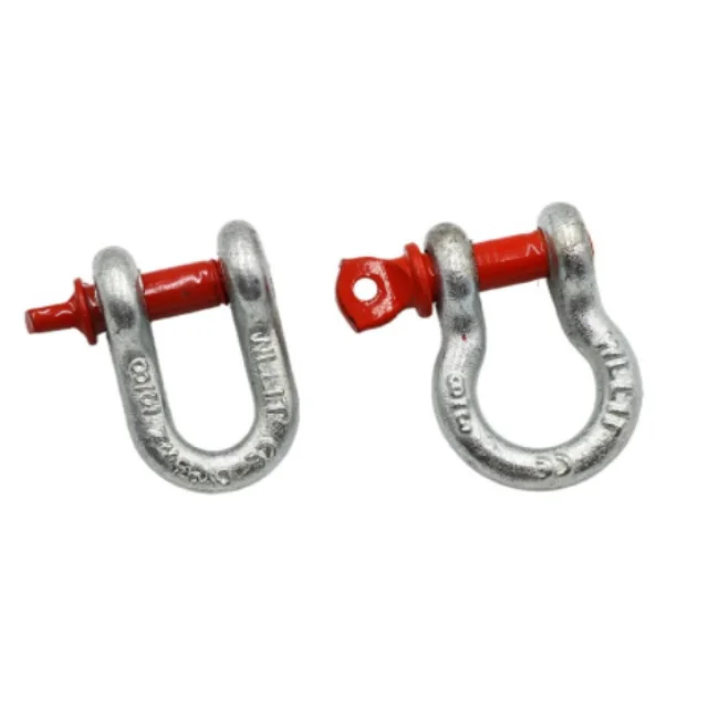 G210 D Shackle US Type Forged Screw Pin Chain Shackle G210 Galvanized D Heavy Duty Shackle 55ton 25ton 12ton