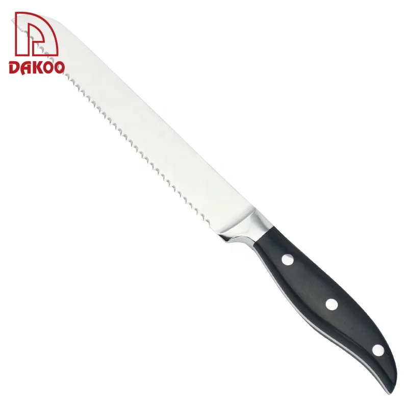 Wholesale 8 Inch Forged stainless steel Bread Knife with Pakka Wood Handle Ready To Ship