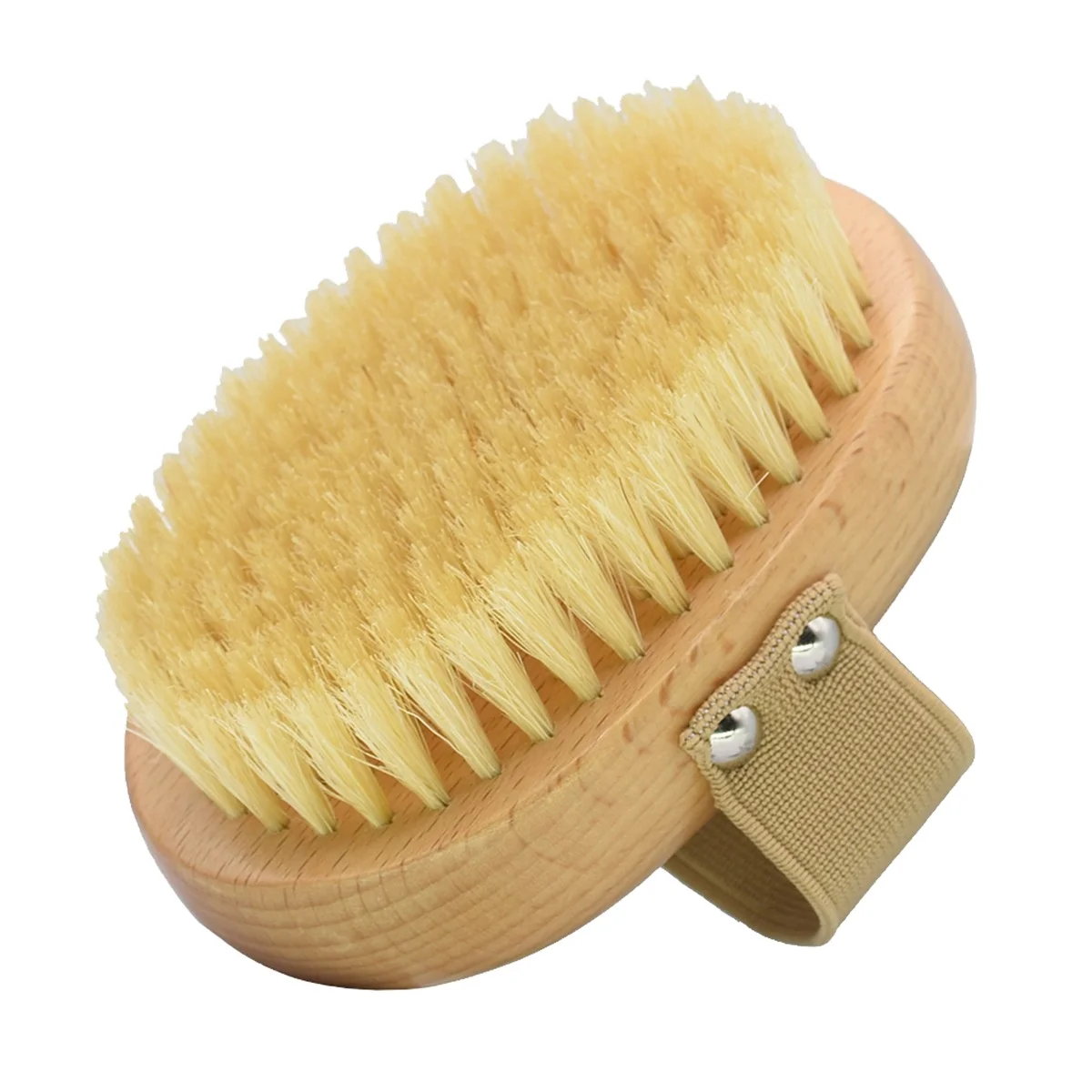 Natural bristle dry skin body brush
