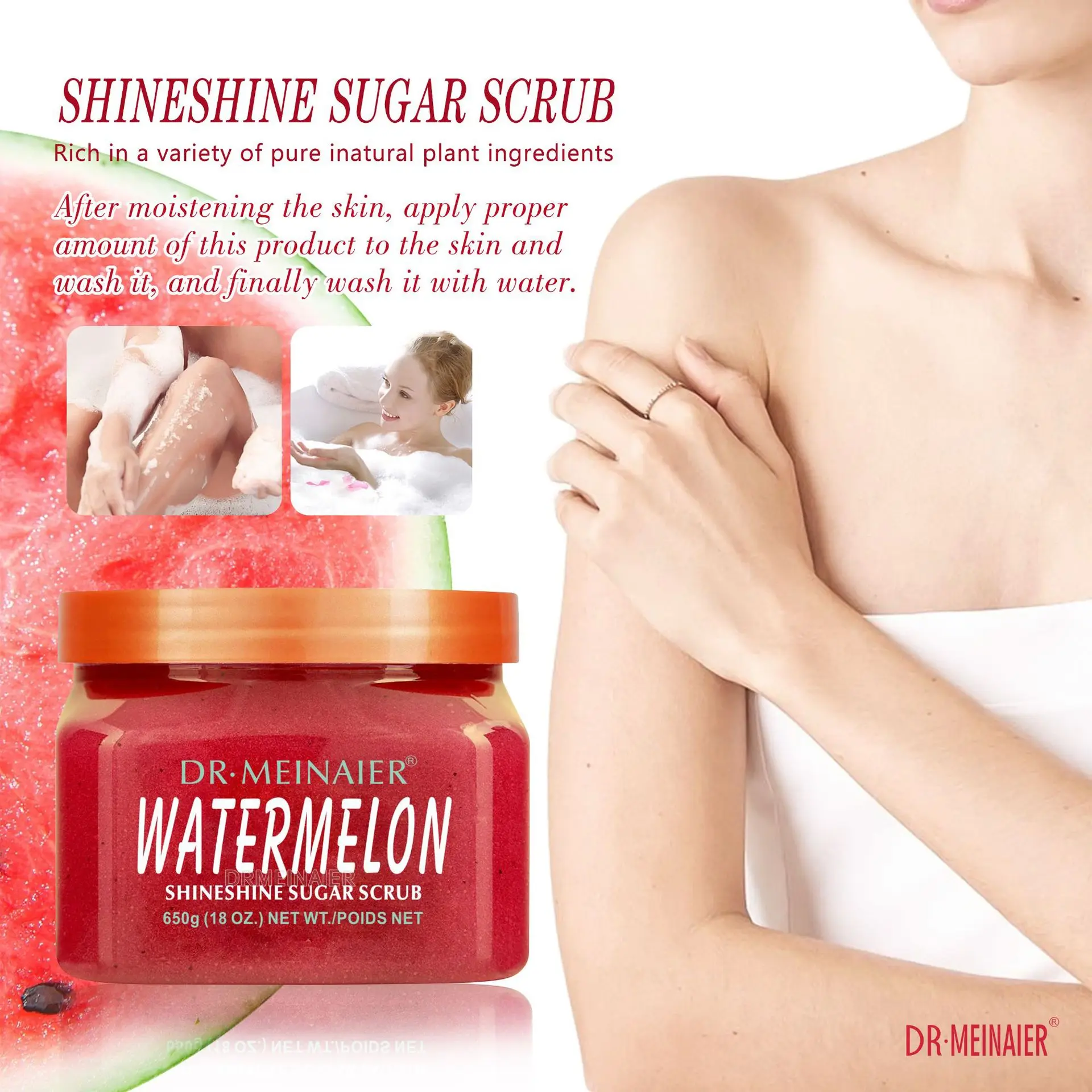 Moroccan Rose body scrub Shea Butter Exfoliating Deep Cleansing Moisturizing Whitening Skincare Bath Scrub Shea sugar scrub