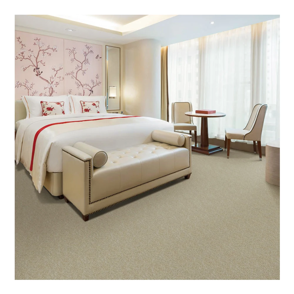 comfortable wall to wall tufted plain carpet nylon fiber custom color