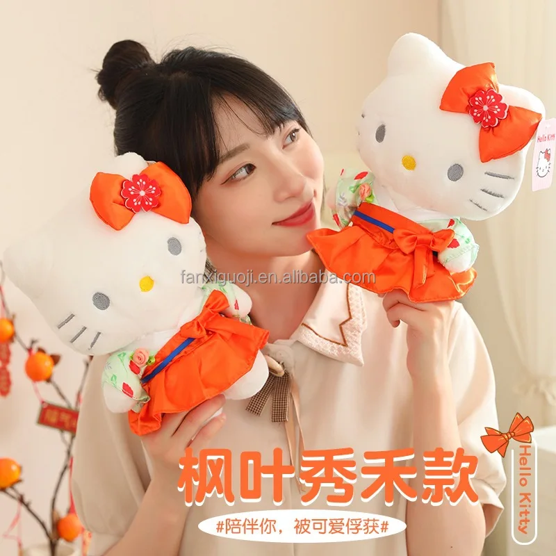 High Quality Original Red Pink Hello Cat Kitty Doll Cute Plush Animal Cartoon Sanrion HK KT Claw Machine Plush Doll Soft Plush