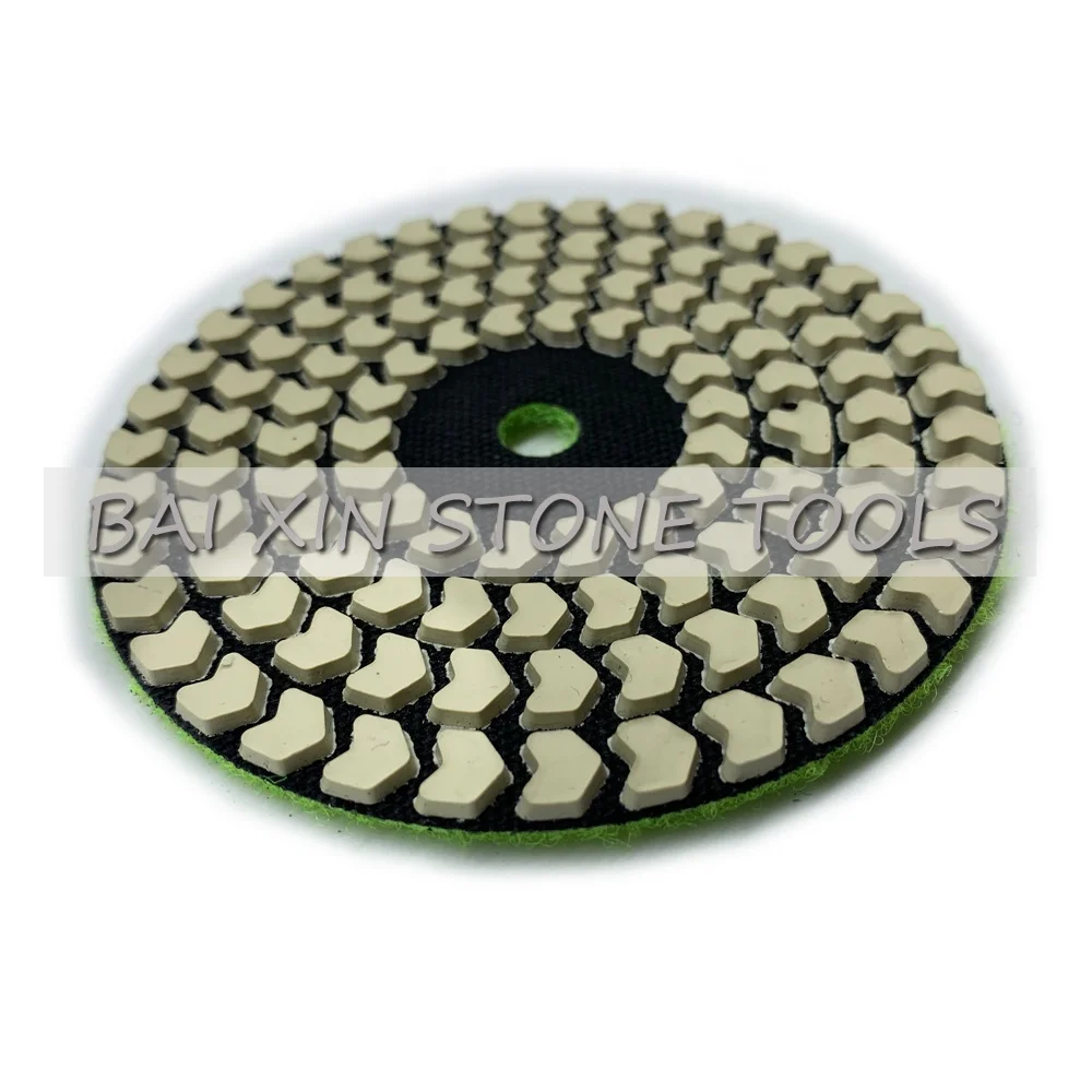 Baixin Most popular 4 inch 100 mm Diamond and resin wet dry polishing pads for marble granite Polishing Pad disc