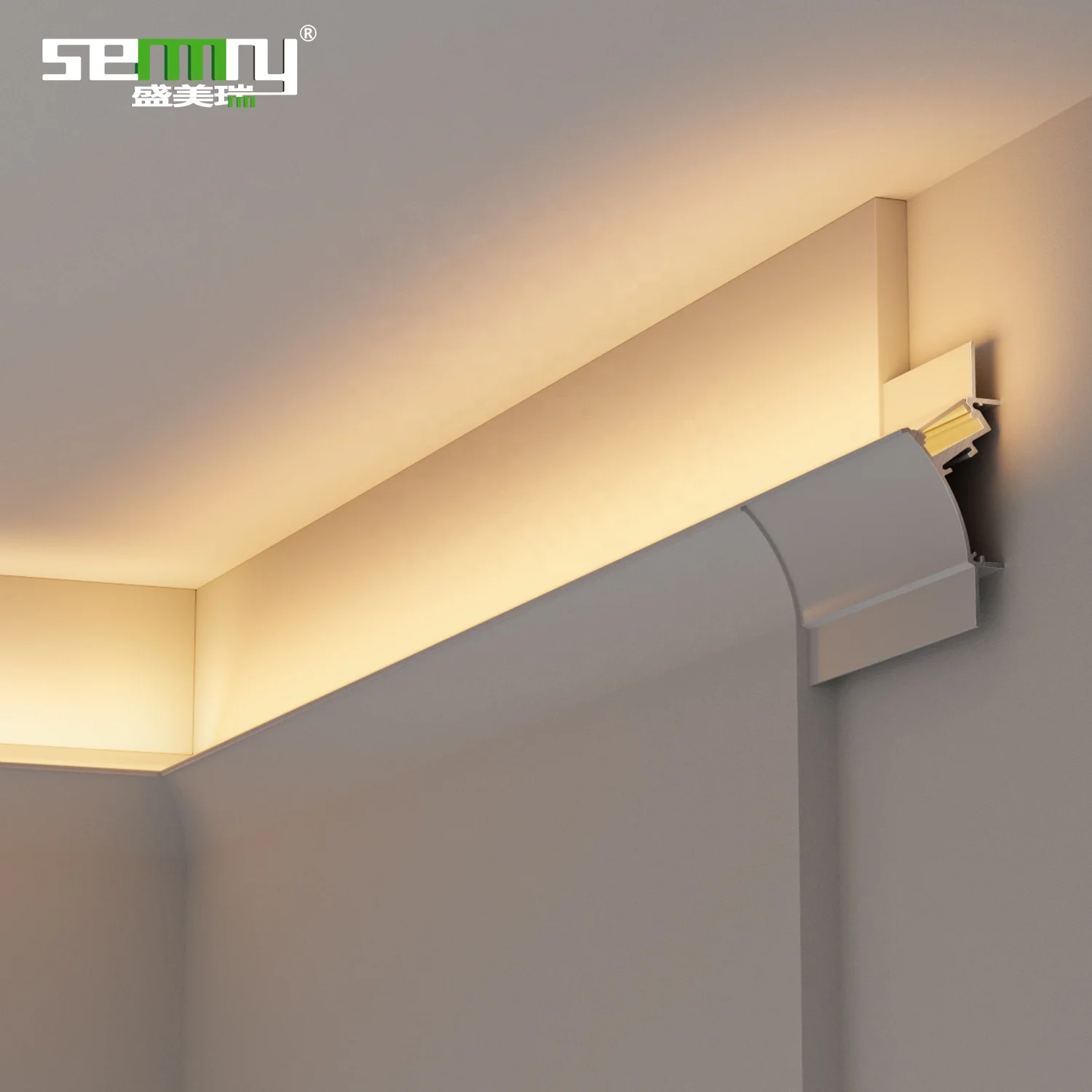 Anodized Ceiling LED profiles Extruded aluminum profiles for cinema theater ceiling decorative lighting