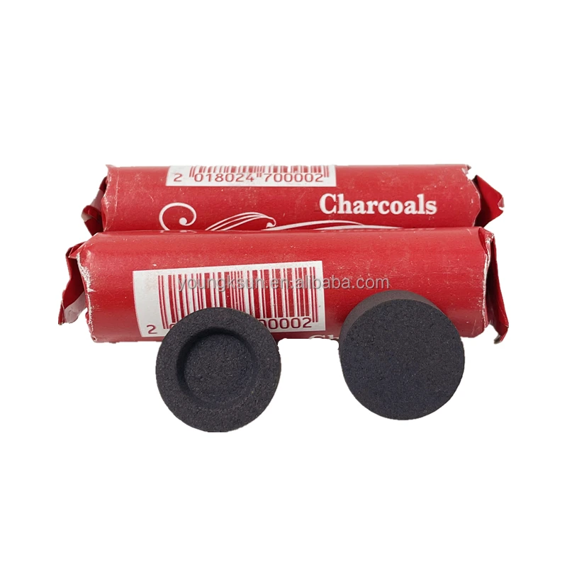 YKS 22mm Greece bakhoor charcoal incense coal shisha bamboo charcoal