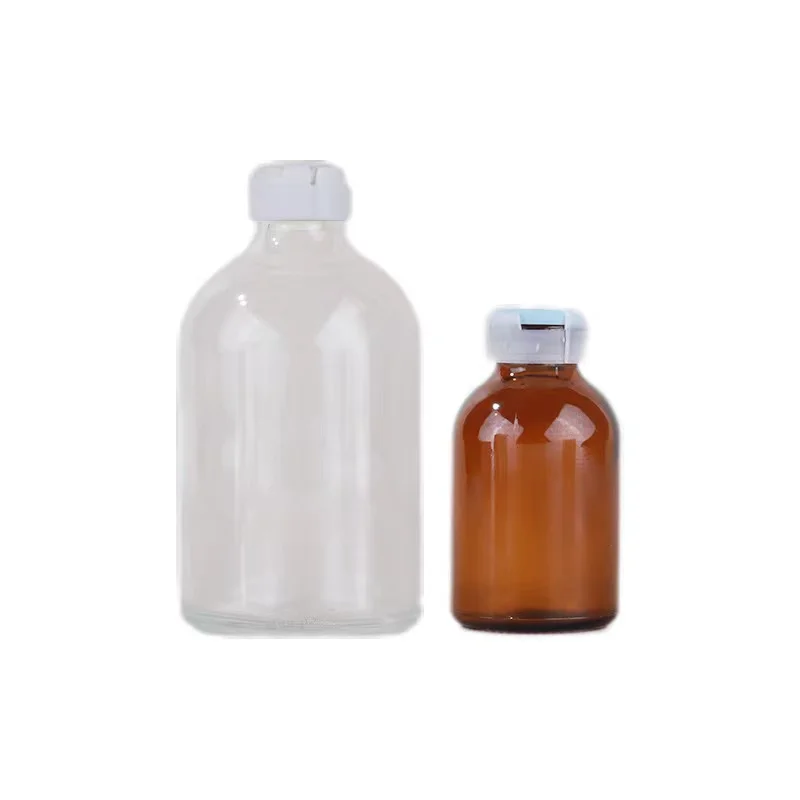 Wholesale private label Penicillin glass 20ml bottle with aluminum cap small cap packaging