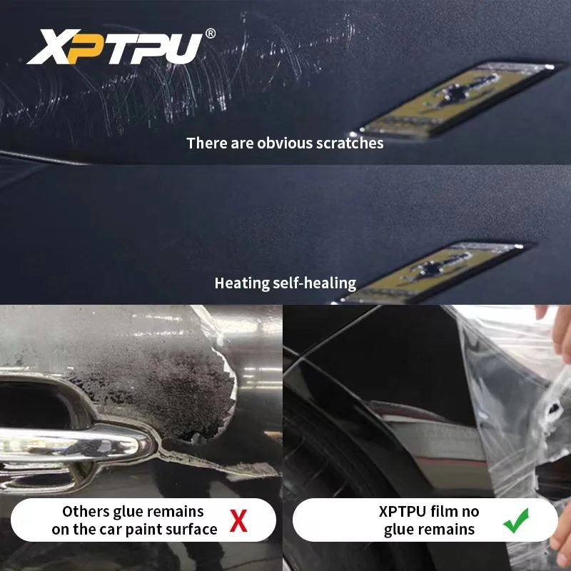 XPTPU Автомобильная самоклеящаяся пленка PPF мил ТПУ для защиты краски автомобиля нежелтая против царапин 10 лет гарантии