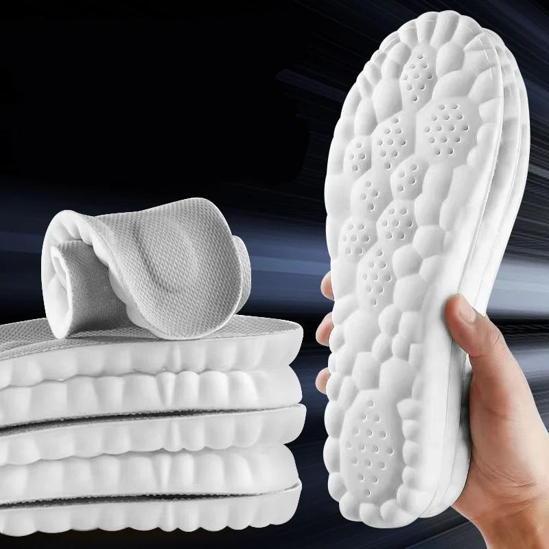Breathable Tennis Insole with Arch Support and Massaging Cushion for Basketball, Height Increasing Option Available