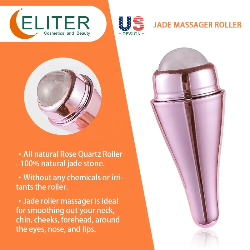 Eliter 2023 Hot Sell 3 In 1 Replaceable Portable Volcanic Oil Absorbing Roller Ice Roller Globe Jade Roller And Massager