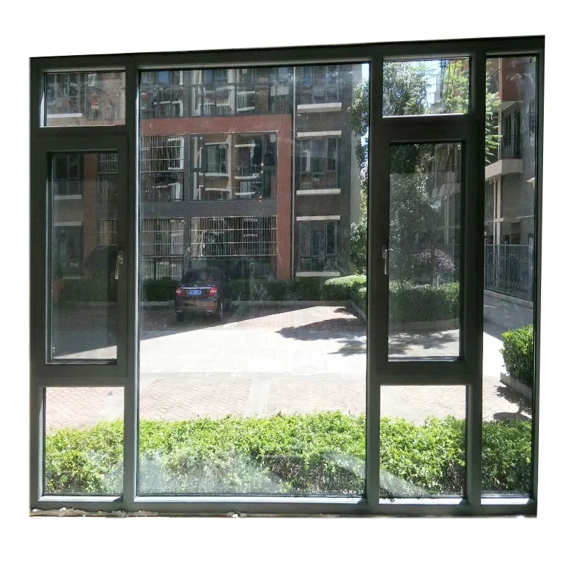 
Latest design french casement window hardware aluminium horizontal double glazed windows Soundproof casement window 