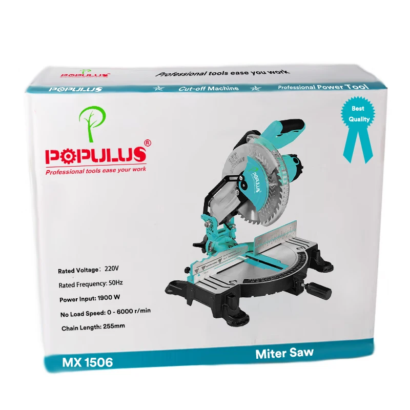 iPOPULUS 220v 255mm 10inch 1900w Belt Drive Compound Miter Table Saw Portable Professional Electric Aluminum Wood Cutting Saw