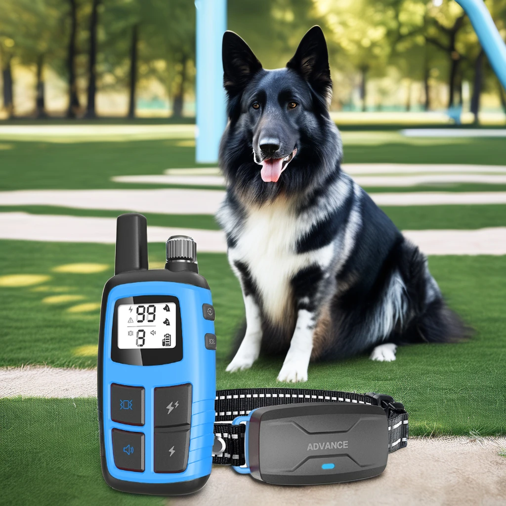 Plastic ABS electronic pet cat dog training adjustable rechargeable anti bark shock collars Training collar with remote