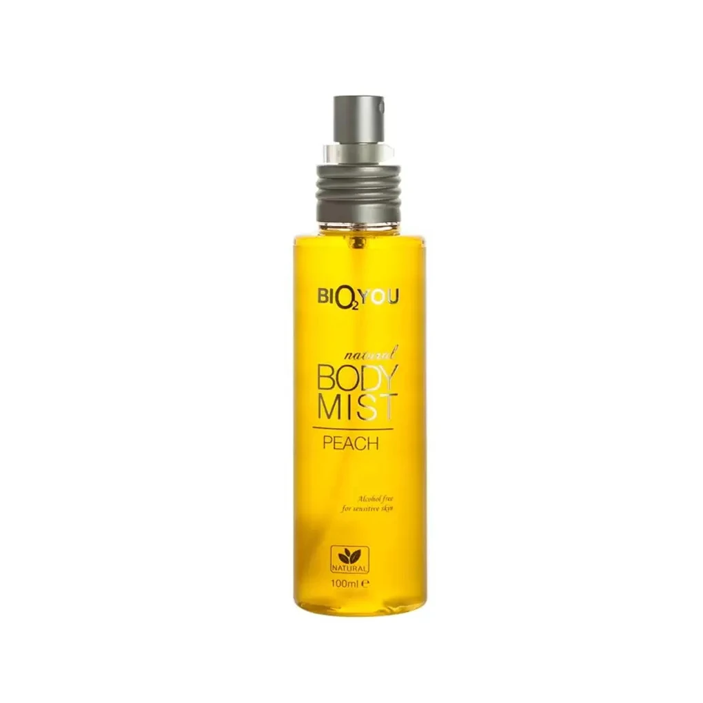 Fragrance Peach Energizing Bed Wholesale Private Label Natural Female Mist 100 Ml Fruity Body Mist for Skin BIO2YOU P42