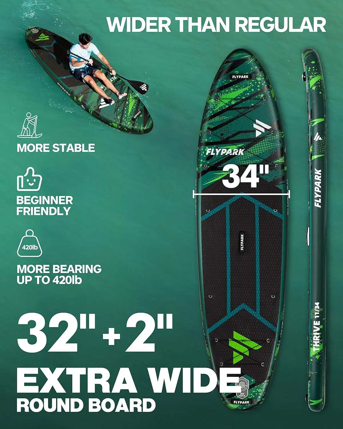 2024 New Arrival fishing Inflatable sup  stand up paddle board rescue boards surfboard Extra Wide SUP