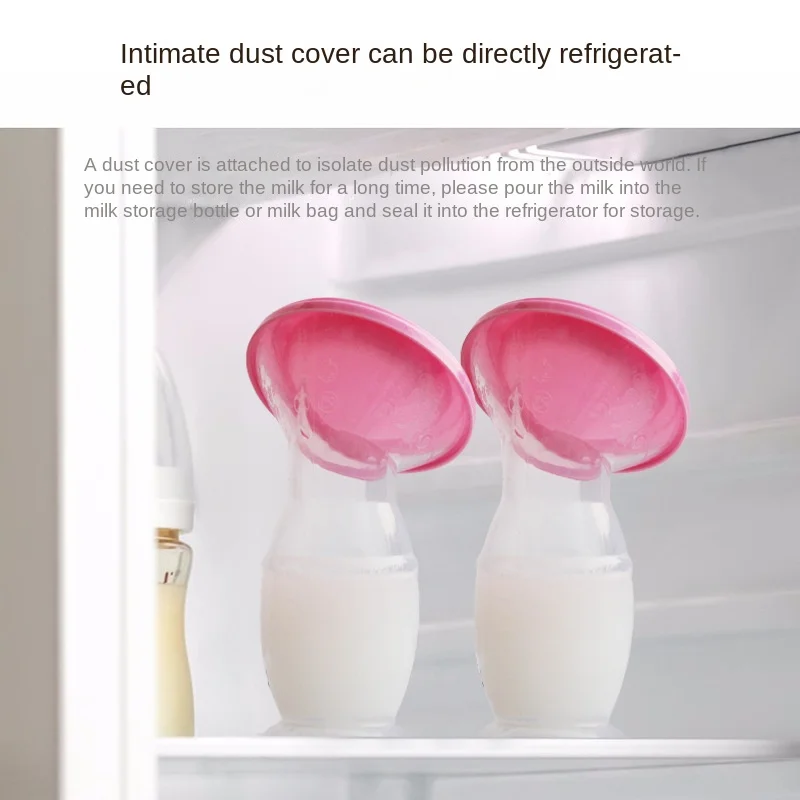 Hand free breast pump manual breast milk collection portable suction cup bottom milk collector non electric milking machine