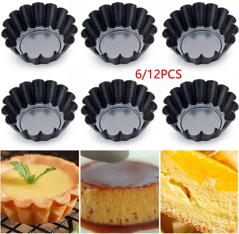 Hot Selling Mini Tart Pan for Baking Carbon Steel Baking Cupcake Cookie Cake Egg Tart Mould Fruit Pie Plate Pudding