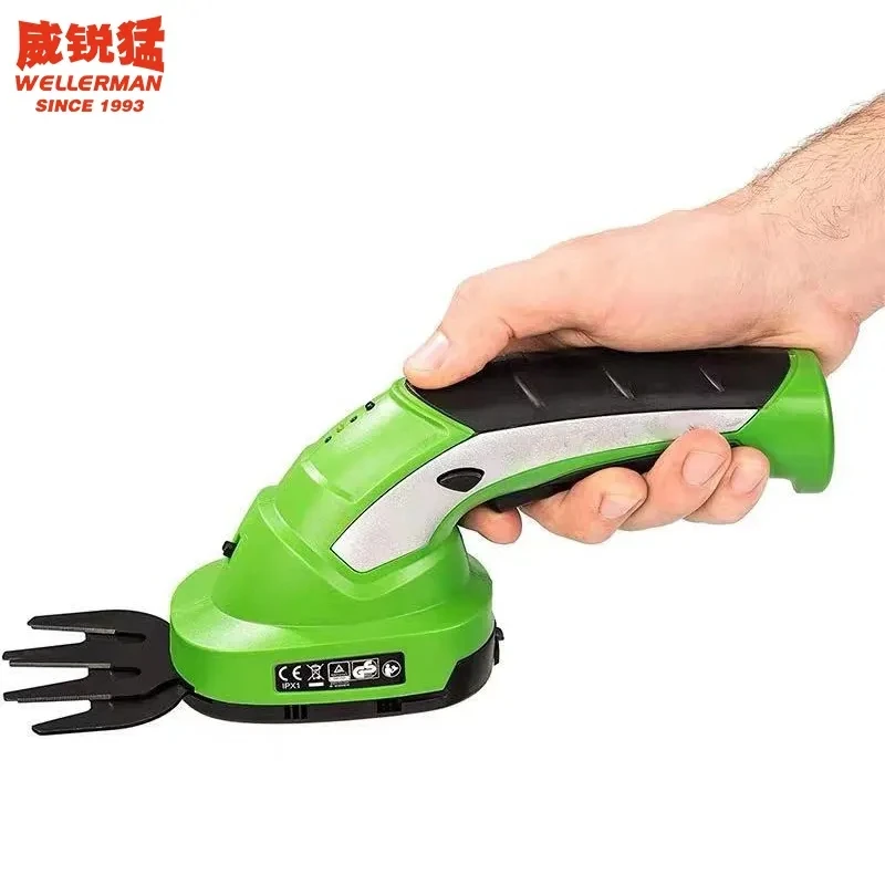 2 in 1 Garden Grass Shrub Shear 7.2V 120mm Electric Mini Hedge Trimmer
