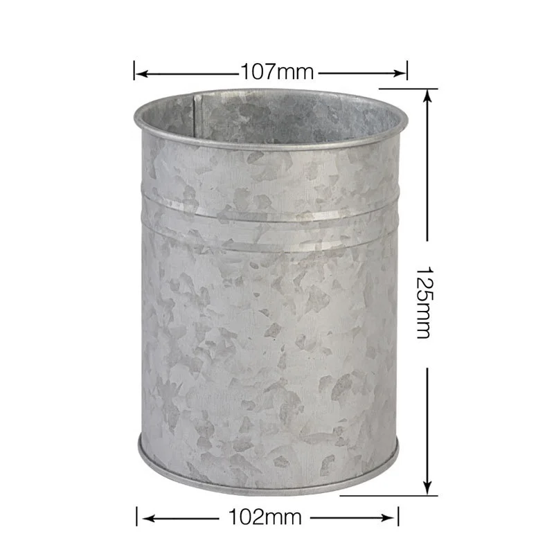 Открытый оцинкованное металлическое ведро Ваза Сад для цветов