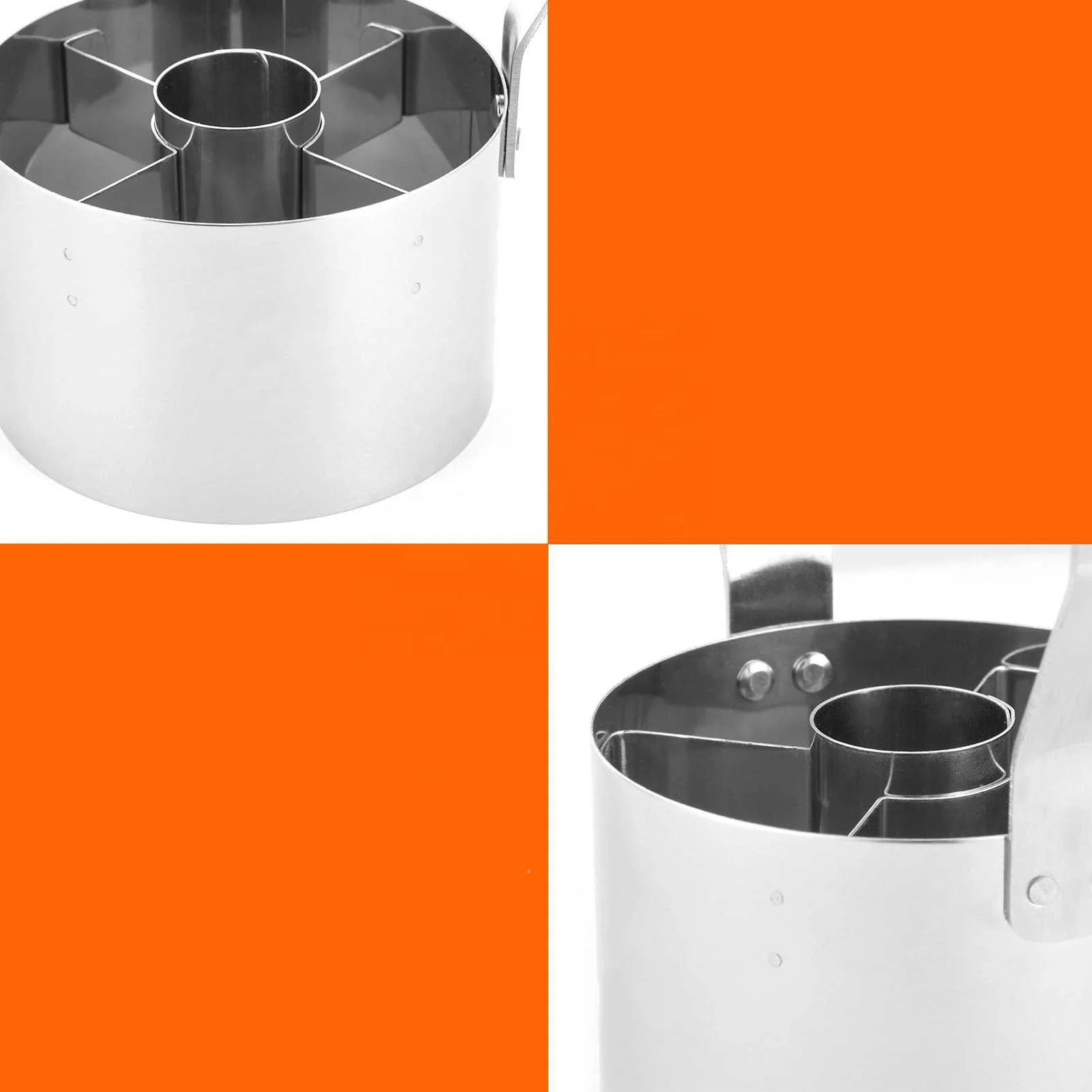 430 Stainless Steel Cake And Biscuit Mold Doughnut Cutting Mold With Soft Handle Circular Kitchen Baking Press