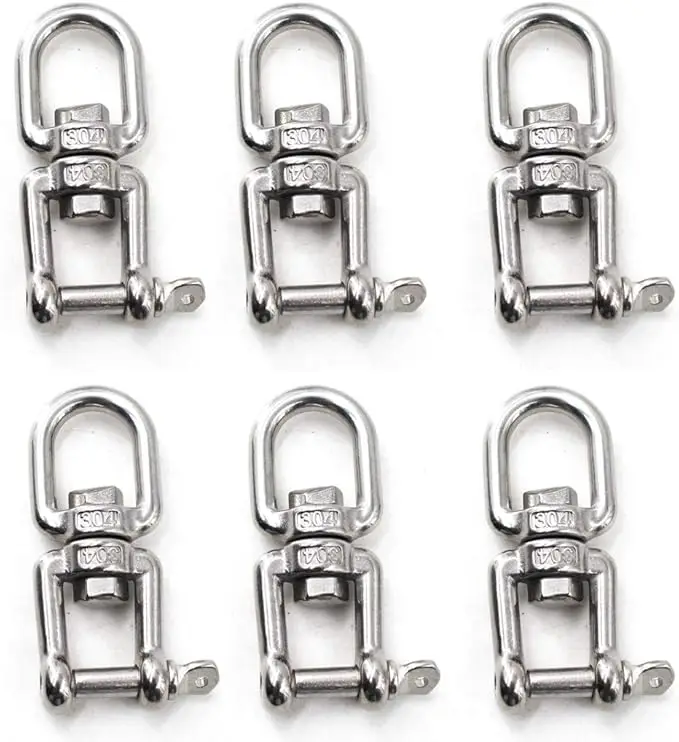 Factory Direct Stainless Steel Swivel Anchor Chain Swivel Jaw And Eye Link Swivels For Keychain Dog Leash