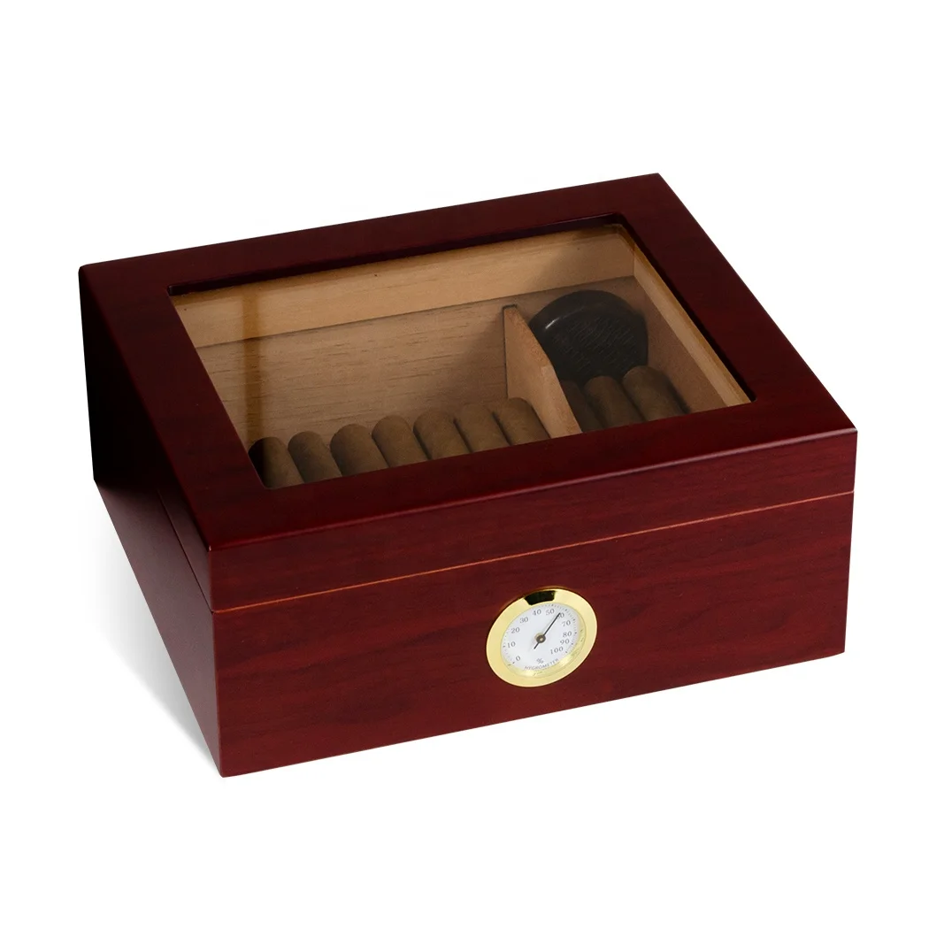 Custom Carbon Fiber Cigar Humidor Box Wood Cigar Cases