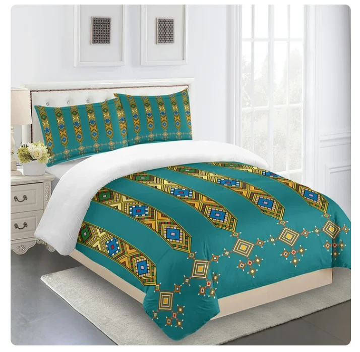 3D Printed duvet cover Ethiopian style custom comfort bedding complete double bed twin bed cover