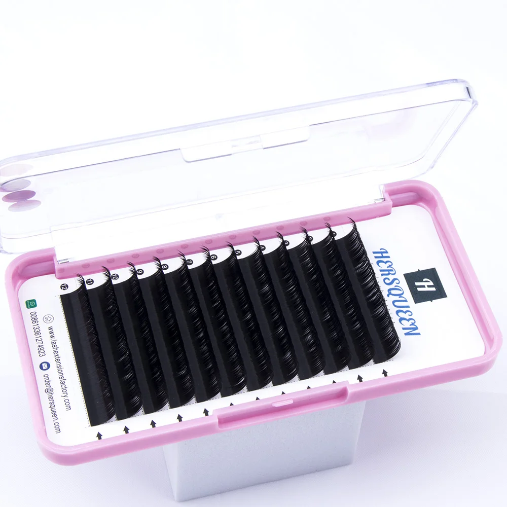 0.05 wipsy silk volume eyelash extension cashmere soft gorgeous volume lashes fluffy mega fans cashmere lash extension trays OEM