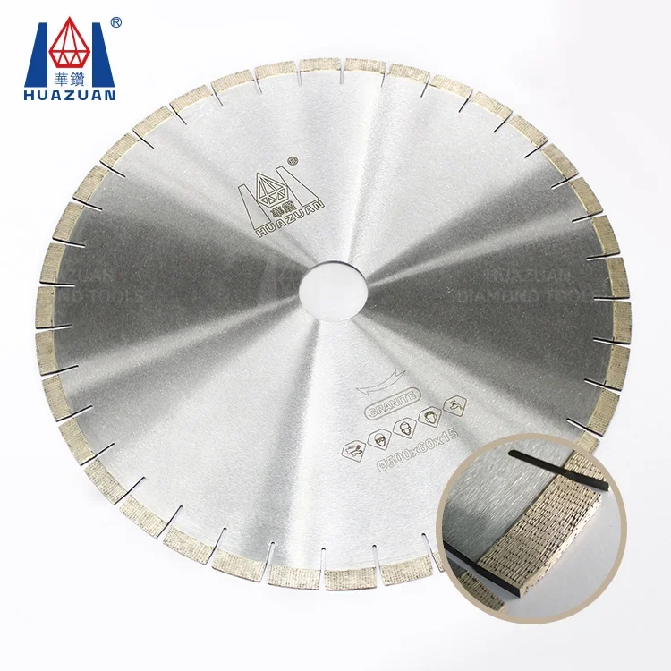 HUAZUAN 500mm arix diamond segments circular cutting cutter granite disc saw blades
