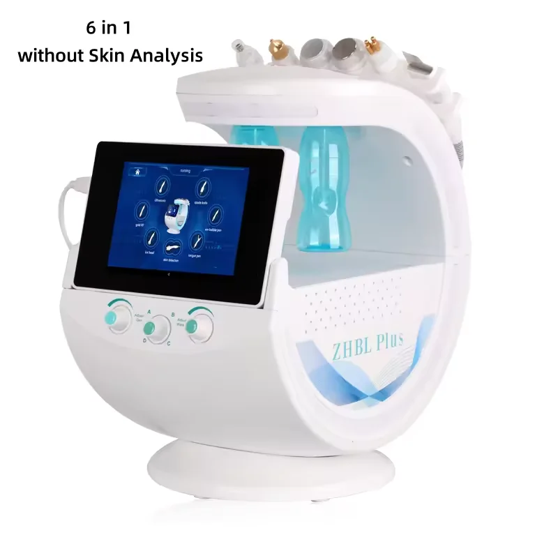 6 IN 1 Hydrogen-oxygen Home Hydro Facial System Machine For RF Dermabrasion Skin Rejuvenation Hydrofacials Beauty Device
