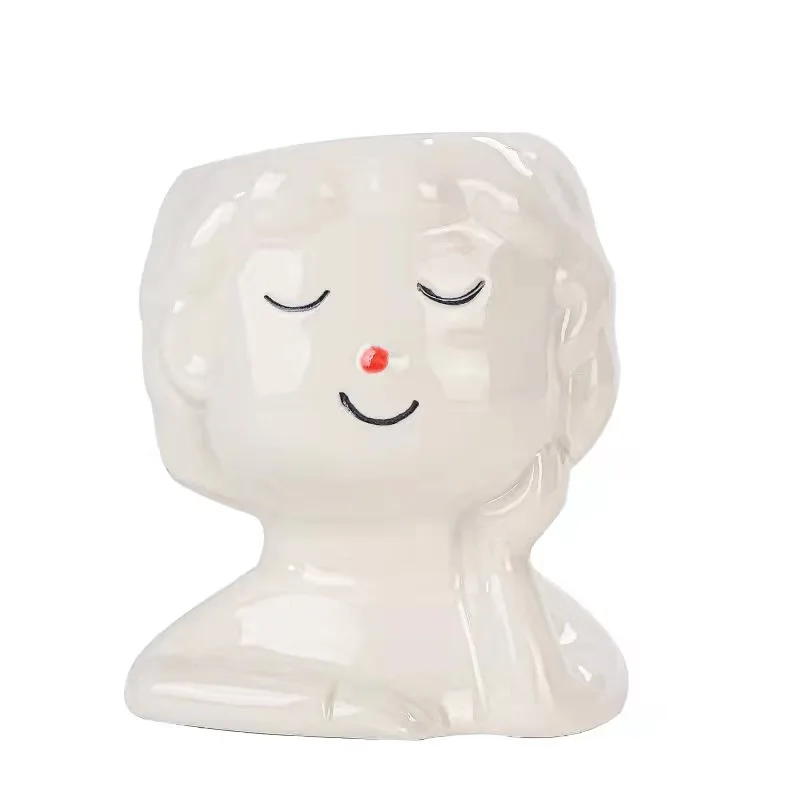 Cute Girls Shaped Flower Pots Cartoon Girl resin Succulents Plant Pot Outdoor Indoor Garden Planters