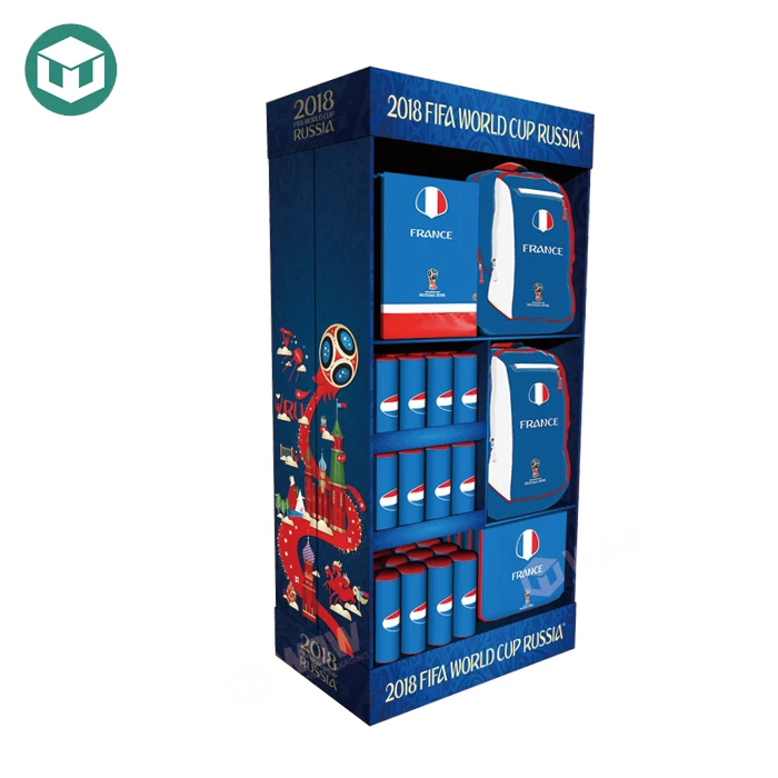 Customized Promotion Corrugated Floor Display Stand Pillow Display Shelves for Retail Stores