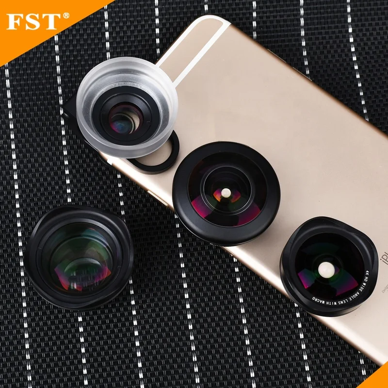  Фотообъектив 4 в 1 для смартфона Max XS с заводским логотипом телефото