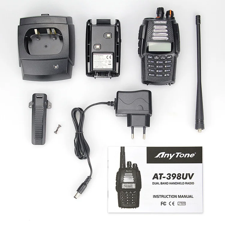 Anytone AT-398UV двухдиапазонный Карманный 5 Вт иди и болтай walkie talkie трансивер двухстороннее радио