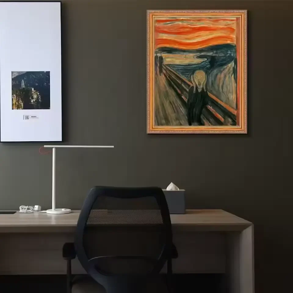 100% Cotton Paintings Canvas Gallery Collection Expressionism Handmade Oil Painting Scream By Edvard Munch