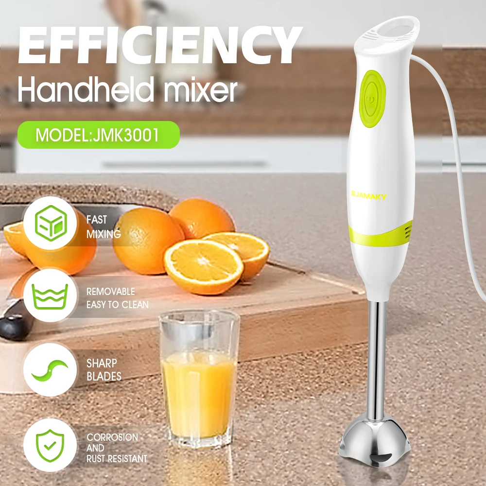 JMK Hot Sale Hand Blender In Kitchen 500W Electric Hand For Household Mixer For Meat with Stainless steel blade
