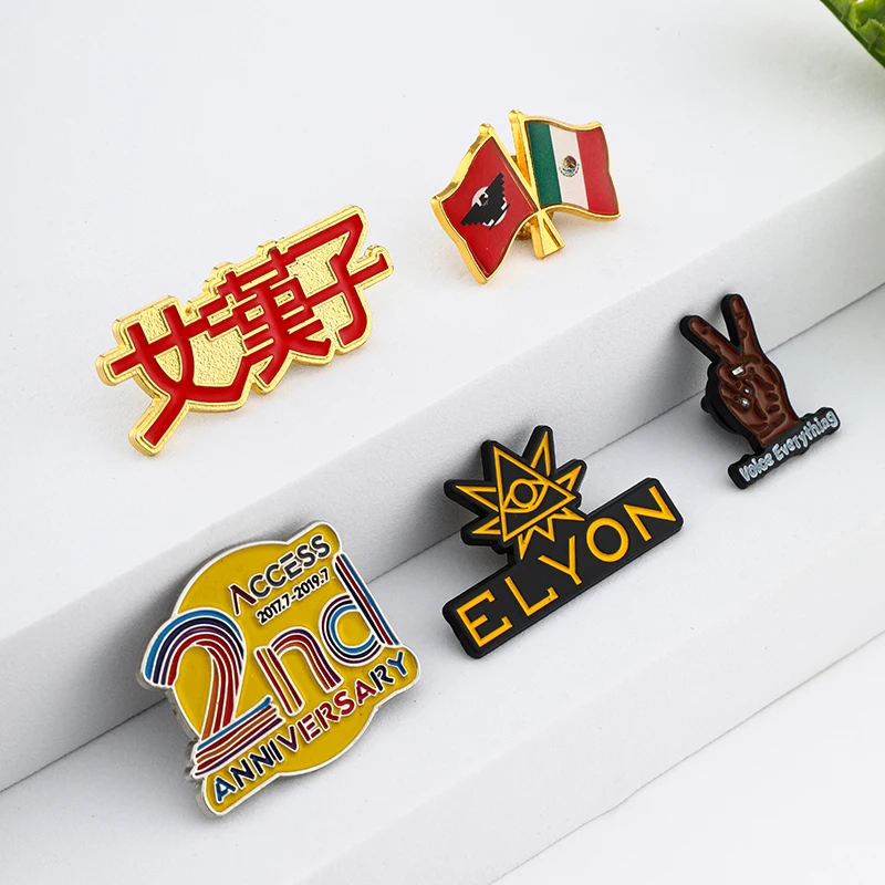 Factory design Logo Custom Metal Logo Pin Badges Custom Lapel Pins Enamel Custom logo metal badge pin