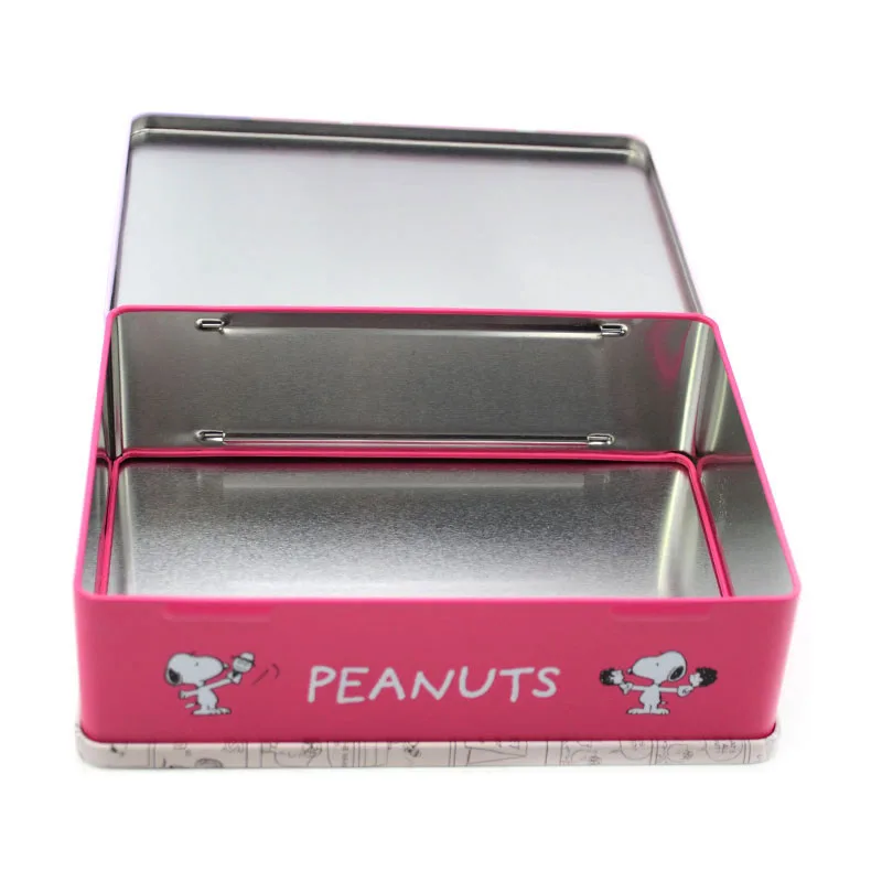 Custom Printed Rectangle Cookie Biscuit Tin Package Box Gift Metal Storage Can