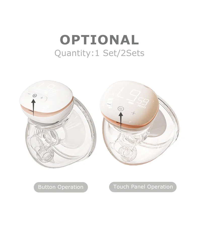 Double Rechargeable Detachable electric bowl shape hands free wireless wearable breast pump