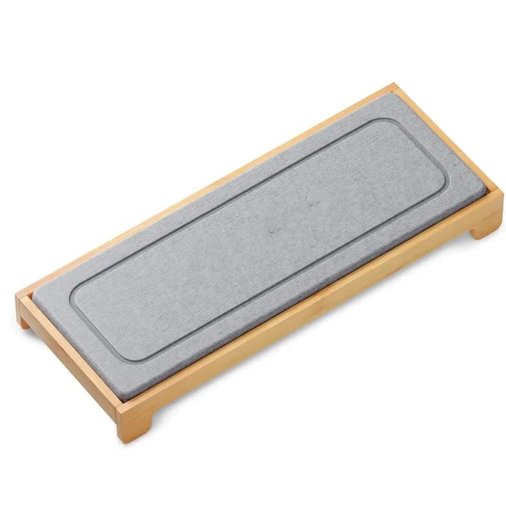 Bamboo Stand Kitchen Sponge Soap Holder Dispenser Instant Dry Stone Sink Caddy Organizers