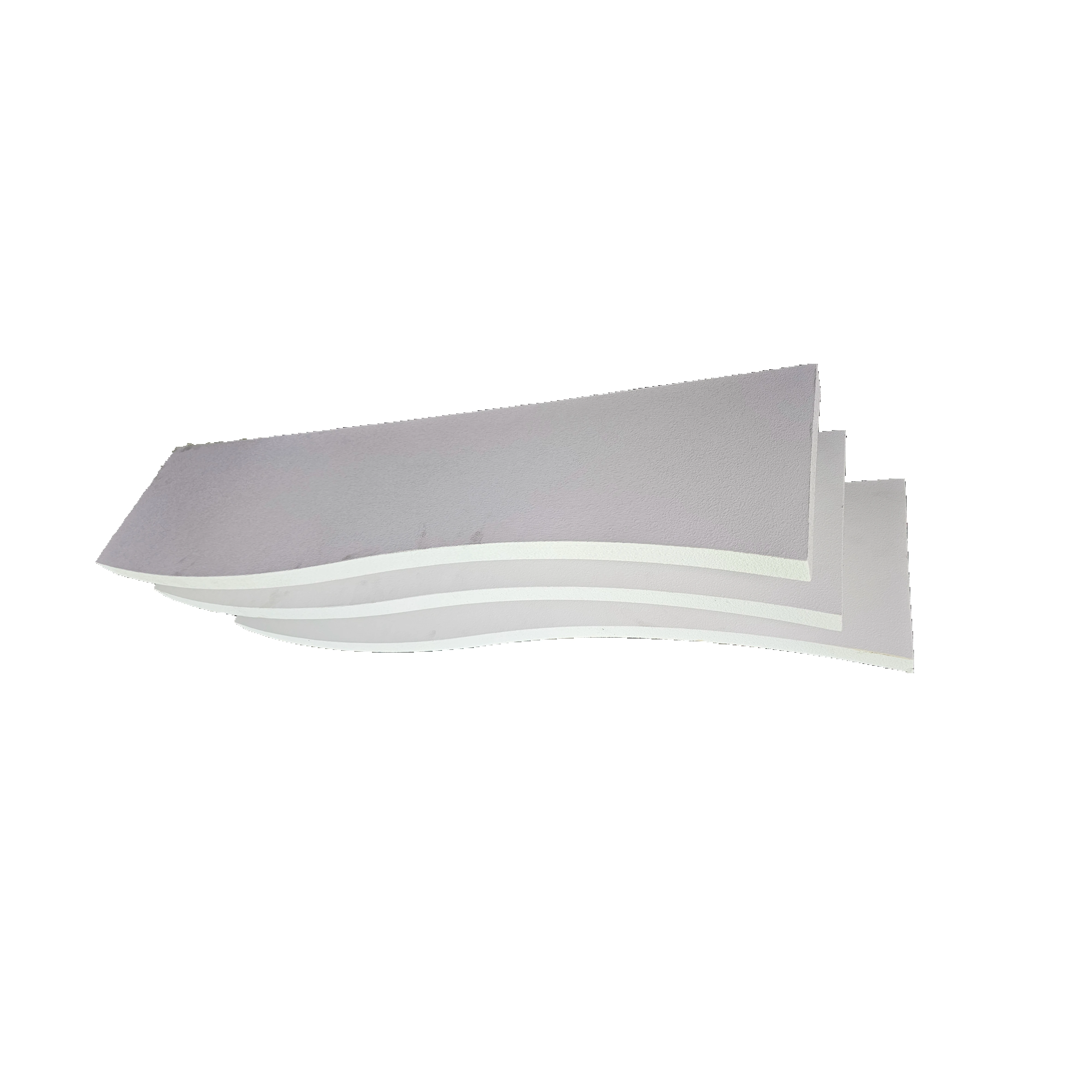 China Manufacturing Acoustic Ceiling Panels Baffles Fiberglass Wool Wire Suspended Acoustical Board Curved