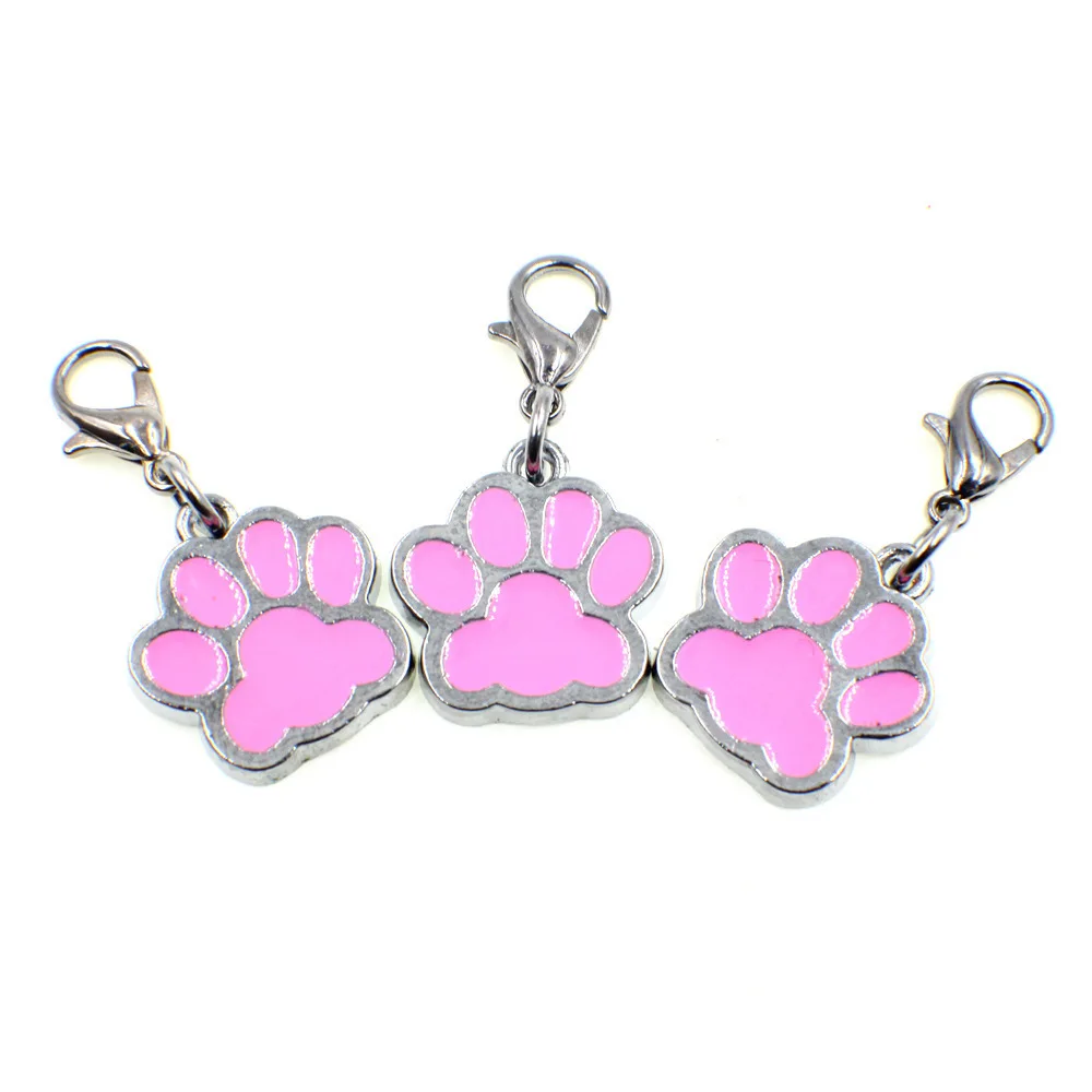 Cheap Price Hot Sale Pet Dog Pendant Customized Paw Design Soft Enamel Painted Iron Metal Keychain