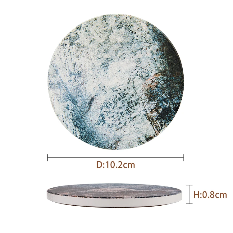 Оптовая торговля персонализированные керамические мраморные напитки Coaster