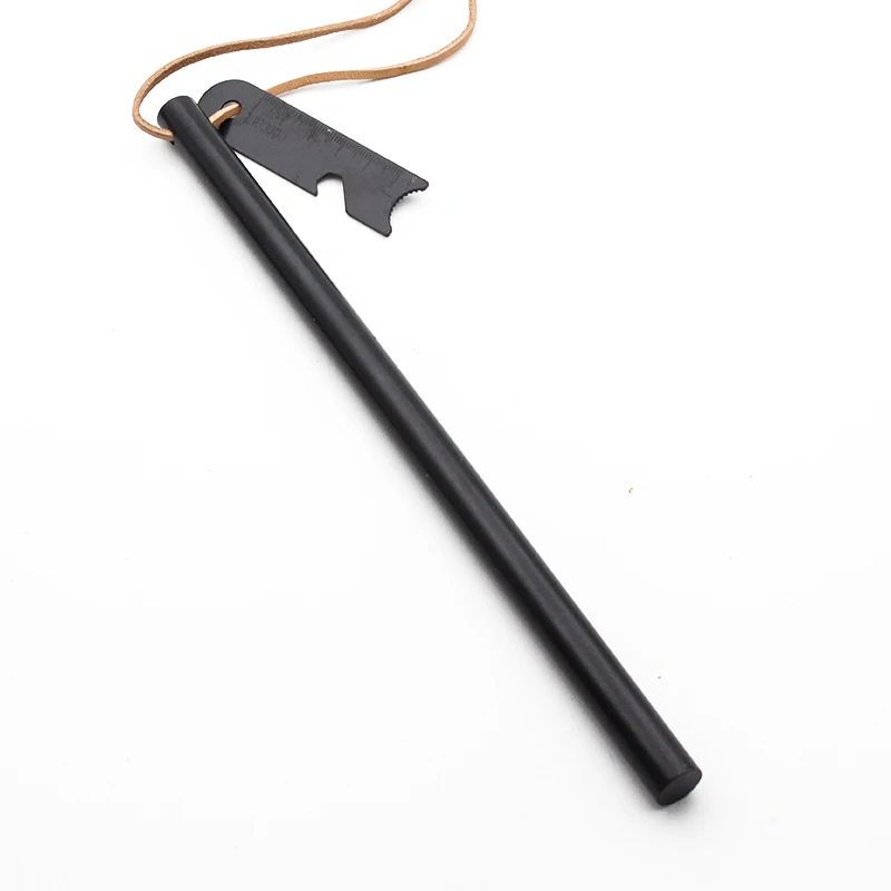 Extra Long 10inch Leather String Survival Gear Waterproof Ferrocerium Rod Fire Stick Fire Starter for Hiking