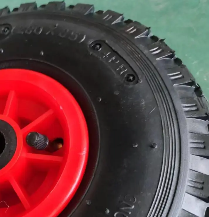 260*85 3.00-4 pneumatic rubber wheel with plastic rim