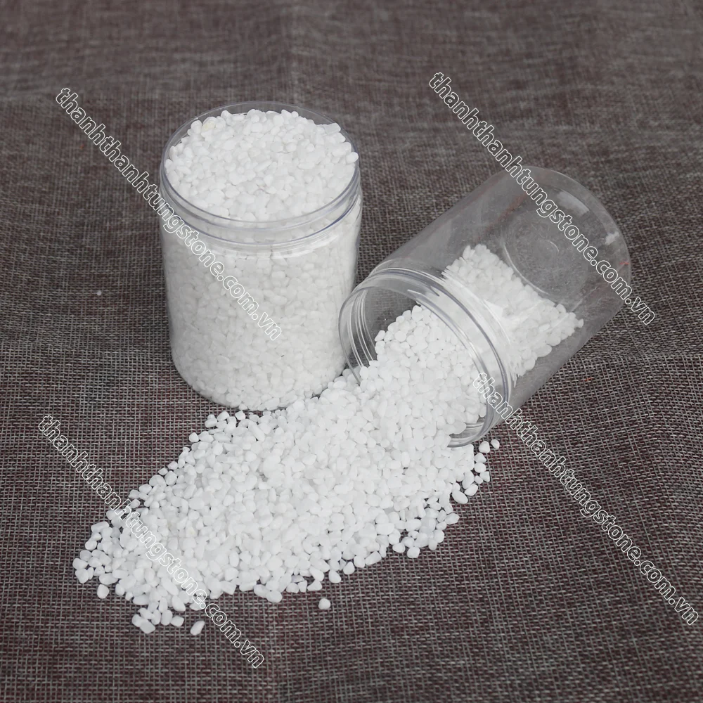 Белоснежные мраморные чипсы, камень, дробленый камень, Внешнее украшение, вьетнамский ландшафт, дешевый полированный шелковистый рис