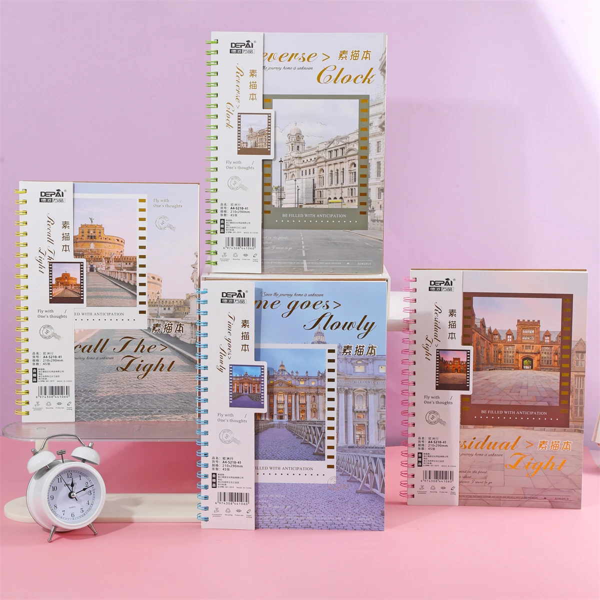 A3 A4 A5 Art Sketchbook Canvas Cover Watercolor Paper Sketchbook Double Coil Spiral Sketch Book For Drawing Sketch Pad