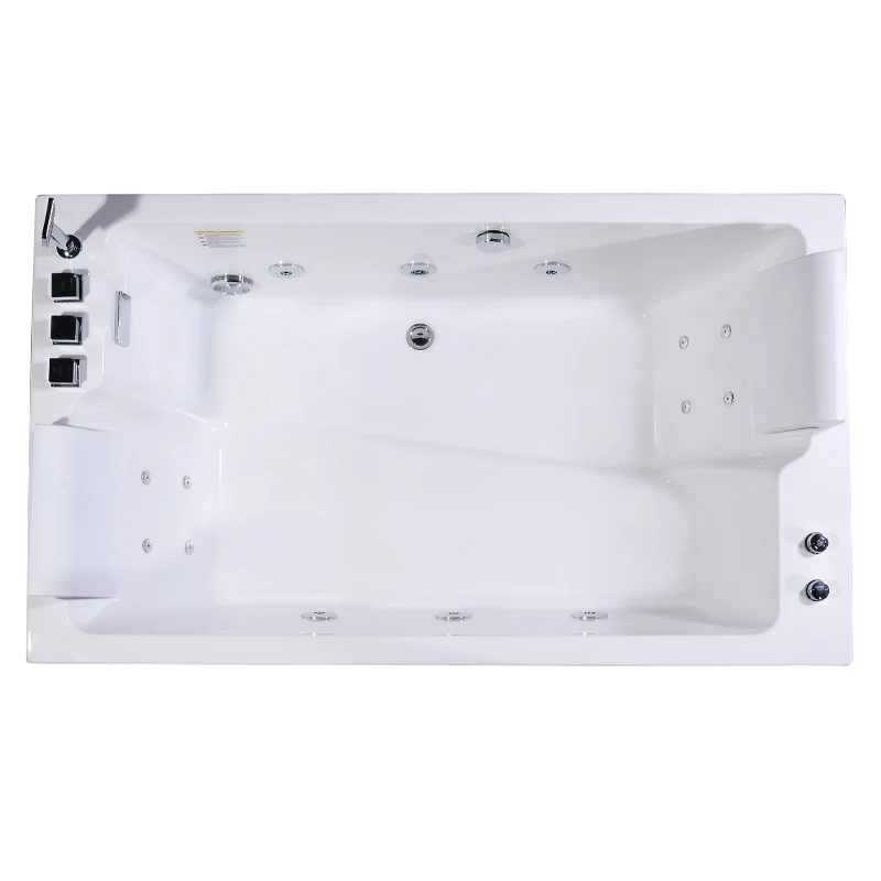 Hot Sale Control Panel Hot Tub Indoor 2 Person Bathtub Massage Whirlpools Rectangle Spa Bathtub