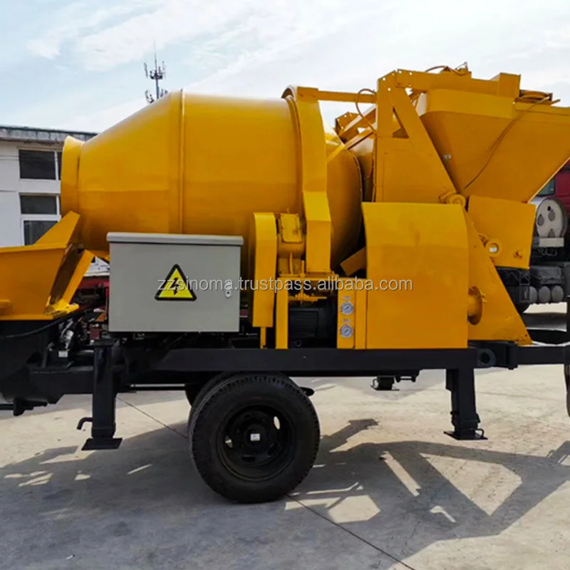 mobile concrete pump with mixer with diesel engine concrete pumps concrete mixer truck