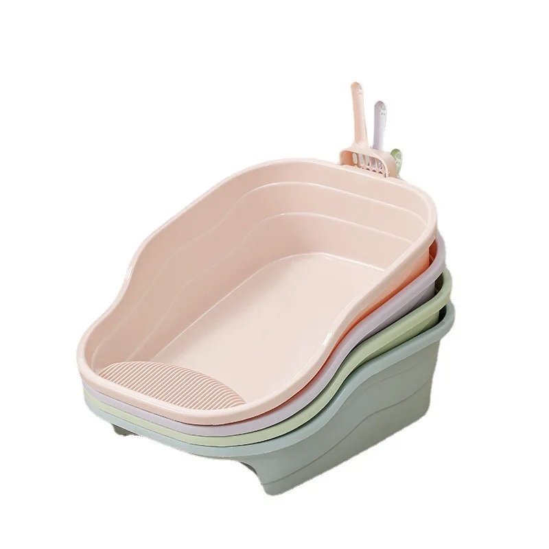 Factory direct wholesale plastic indoor pet cat litter box cat toilet toilet trainer tray