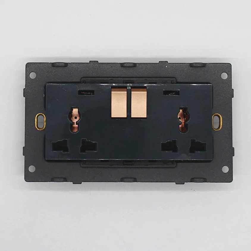 fancy wall 13A 250V modern switch electrical double sockets